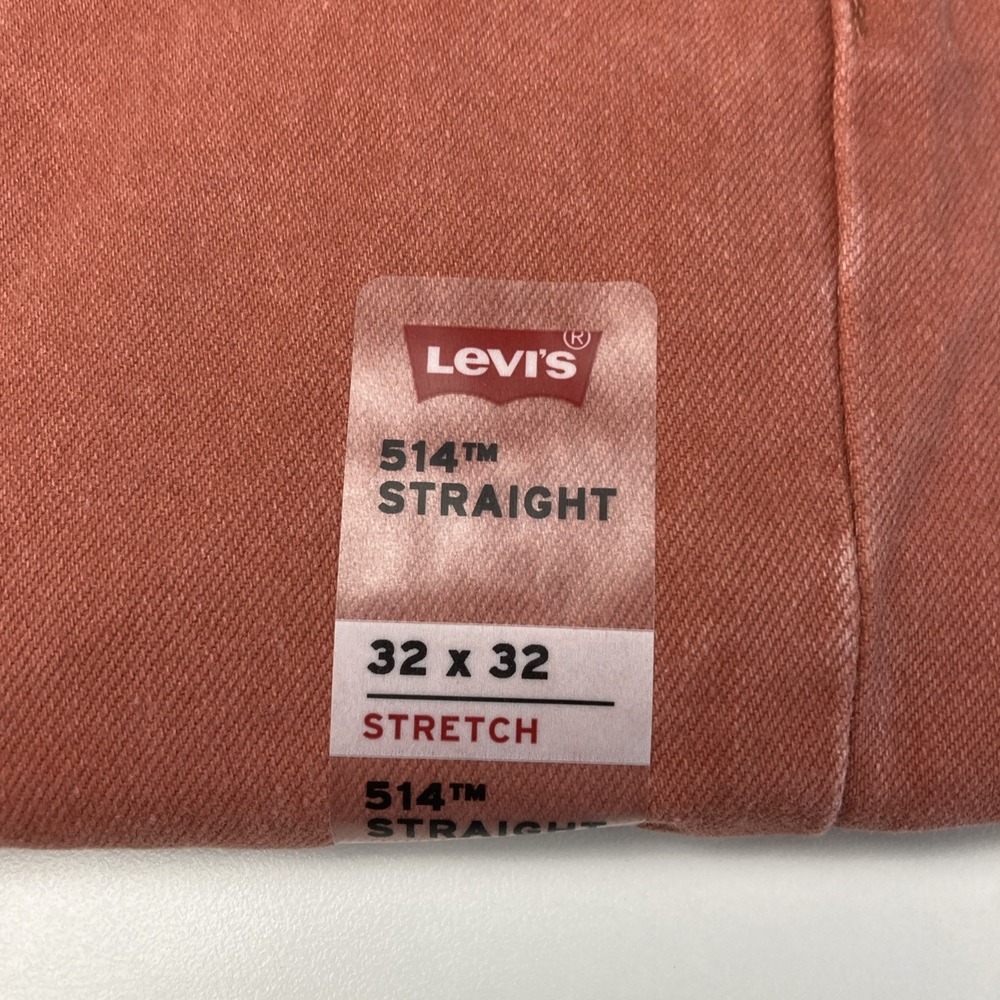 Levis 514 Straight Fit Jeans Stretch Jeans Color Red 32W 32L - Picture 9 of 11